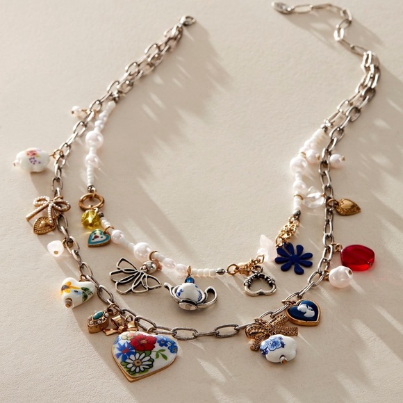 Free People Jewelry - SOLD!! SOLD!!!    FREE PEOPLE MAXAMILLION CHARM NECKLACE “Coquette Candy” NWT